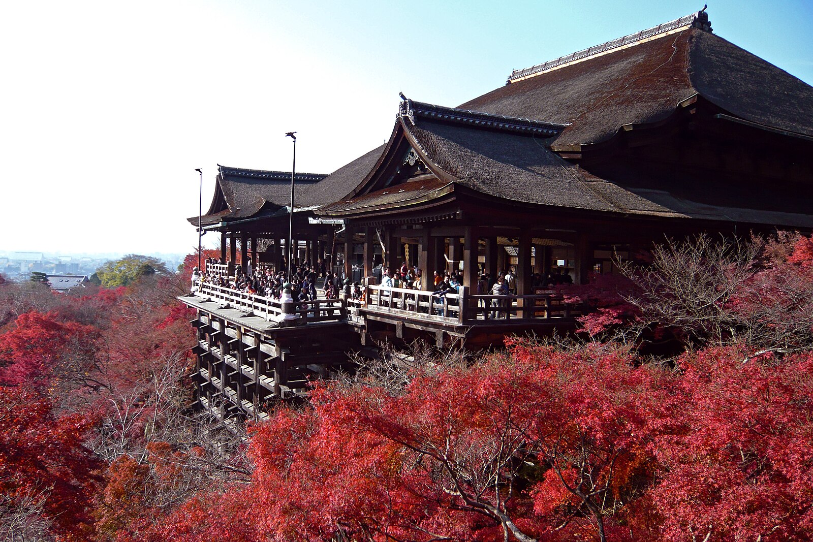 清水寺与京都山城远景