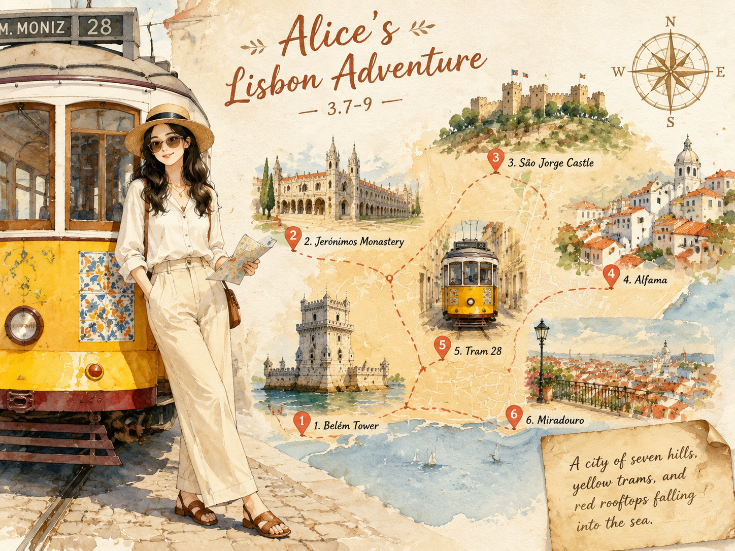 Lisbon guide map