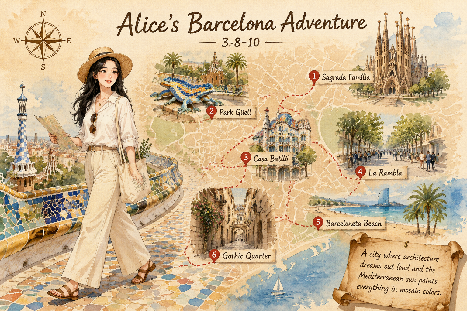 Barcelona guide map