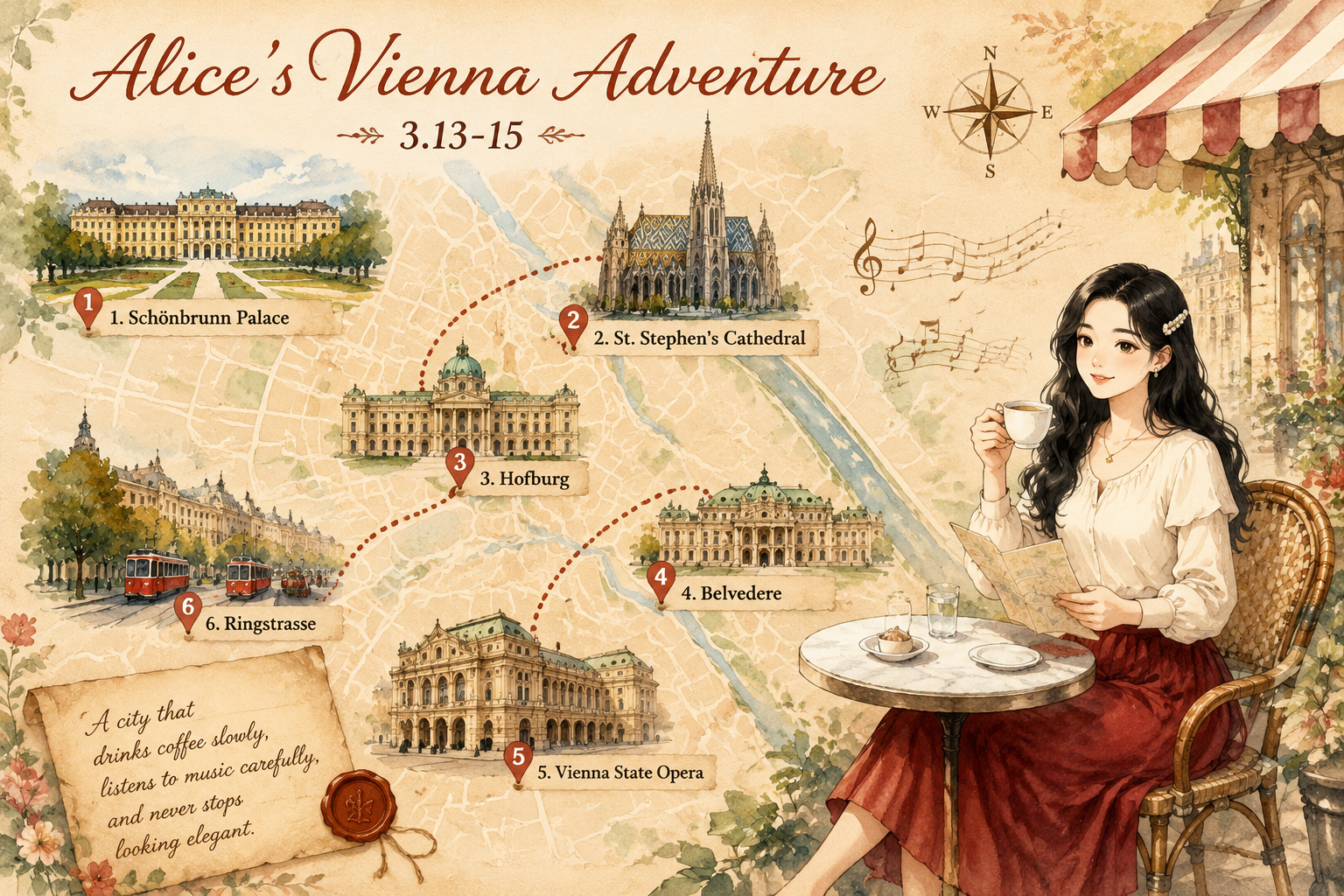 Vienna guide map
