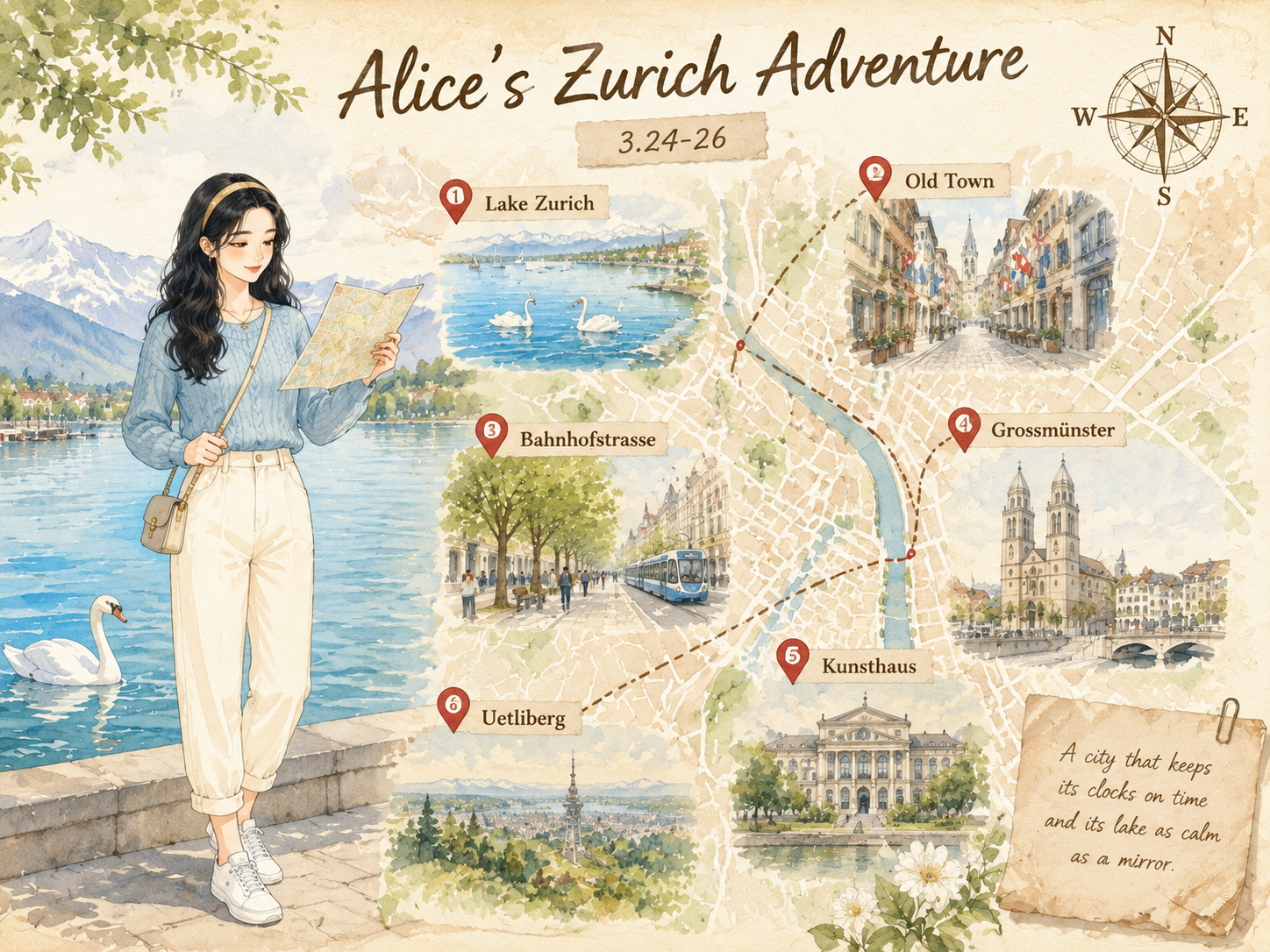 Zurich guide map